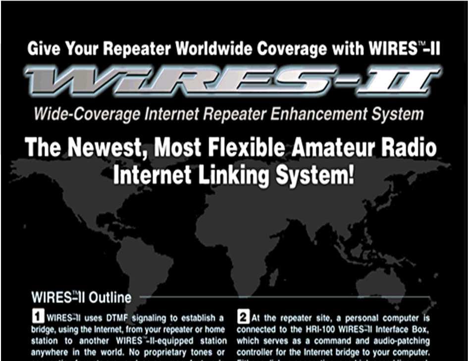 WIRES II WIRES II (not needed for Foundation exam) Wide-Coverage Internet Repeater Enhancement
