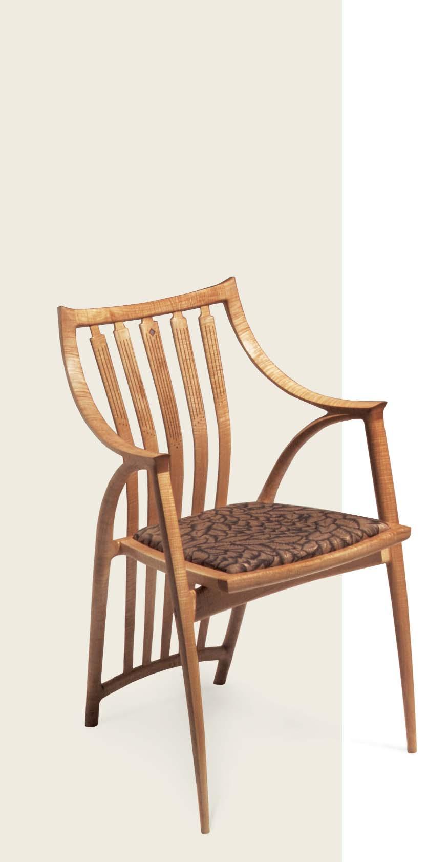 A Slim,Comfortable This system works for most chairs and uses common materials An upholstered slip seat complements a beautiful chair.