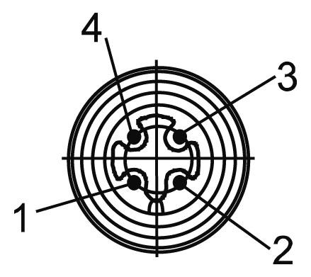 WDGI E: Sensorconnector (Mx) SC, radial,,,, pin BN inv. poss.