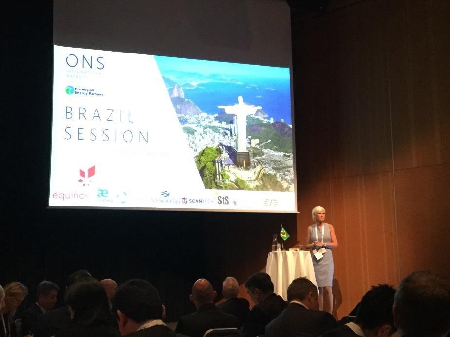 3 THE BRAZIL SESSION The Brazilian Session during the ONS 2018, was presented by Norwep, which brought to Norway a delegation made up of government institutions such as the Ministry of Mines and