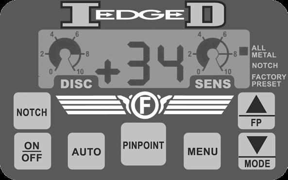 CONTROL PANEL The ID Edge control panel is an all new digital I/O System. The LCD Display provides you with a constant control readout showing you all of your current settings. 1.