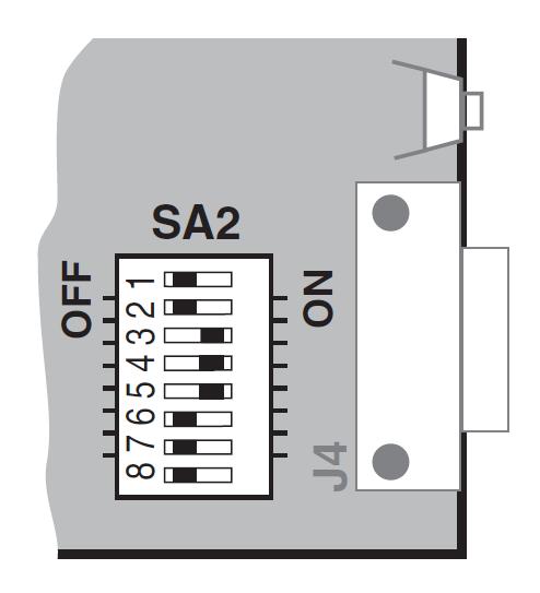 Installation and Configuration Diagram of a 2 wire inter-cabinet connection Card settings of an intermediate cabinet in 2 wire configurations Link without