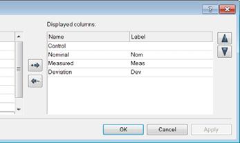 Select the section of the annotation to modify: Header, Columns, or Lines. In this example, Columns is selected. The Edit Columns dialog box opens. 5.