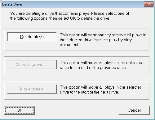 Manually Adding and Inserting Drives 1. Locate the place where the drive should have taken place in the Play-by-play and Editing section. 2.
