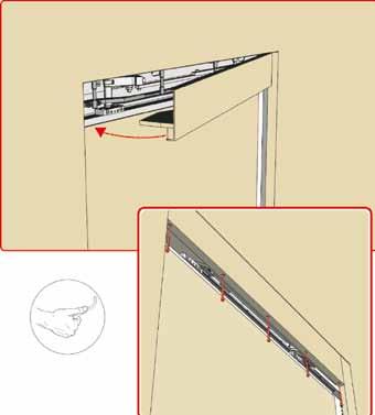 (Screw: Support pin for horizontal infilling profile, quantity: according to width).