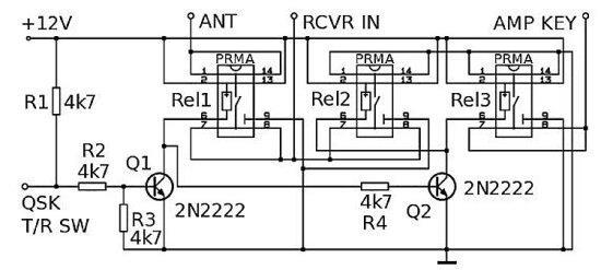 antenna input during transmit Rel2 shorts receiver input to ground