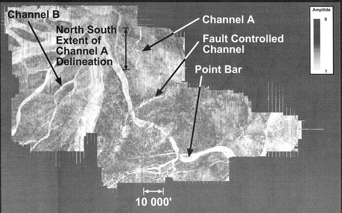 c) d) Figure 10. Gulf of Mexico ( 16-Hz energy map, ( 26-Hz energy map, (c) 16-Hz phase map, (d) 26-Hz phase map. Figure 11.