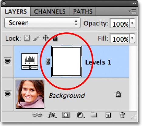Step 3: Fill The Layer Mask With Black One of the many great things about adjustment layers in Photoshop is that each one automatically comes with its own layer mask which we can use to control which