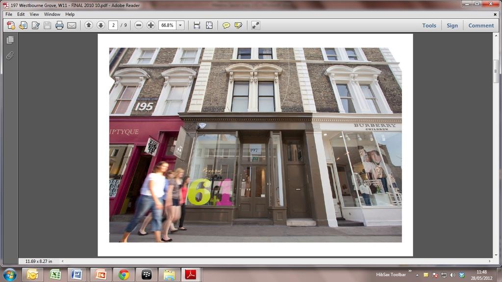 Westbourne Grove Location: 197 Westbourne Grove, London, United Kingdom Use: Retail & Residential Size: 2,200 sq. ft (200 sq.