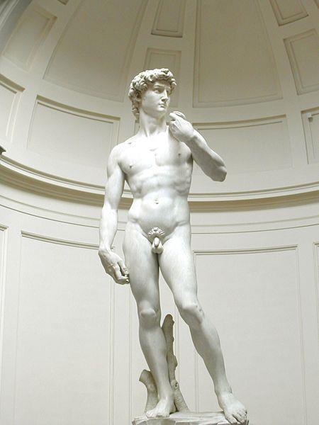 1. All of the following are humanistic traits in the above statue by Michelangelo EXCEPT (A) use of marble
