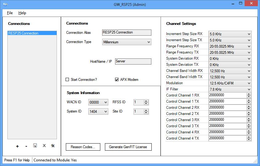 Changing these RX values will set their respective TX value to the values selected RX value. This feature speeds setup for non-uhf/vhf connections. Figure 2.
