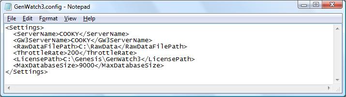Changing the Raw Data File Directory Changing the GenWatch3 raw data directory is usually a bad idea. Support personnel will find it convenient if these files are always in the same place.