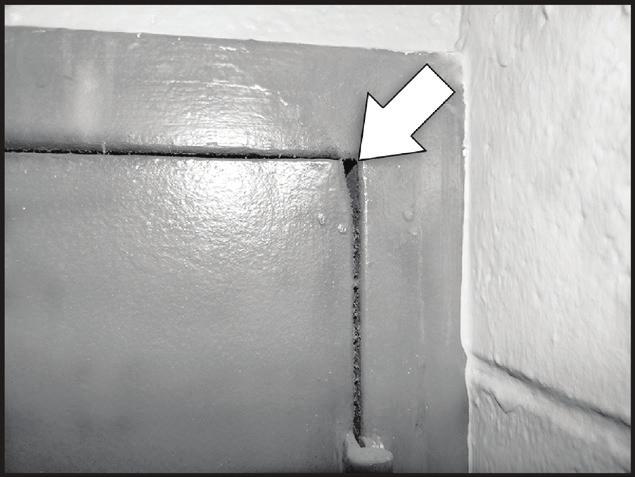 Vertical jambs of door frames should be plumb and true (aligned across the span of the door opening). Head jambs should be level and square to vertical jambs.