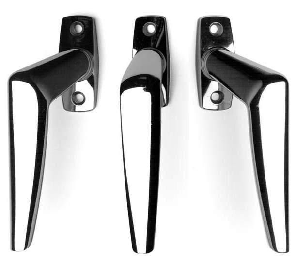 Handles for windows and glazed doors, Fix 95 and 9507 95 9507 available in straight, right and left versions. Used for windows and glazed doors. Handle 95 Operation and features.