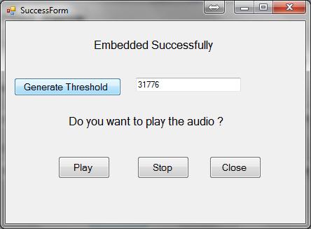 Generate Threshold, the copies the threshold value and gives