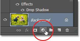 Step 12: Add A Black & White Adjustment Layer With the Background layer selected, click on the New Adjustment Layer icon at the bottom of the Layers panel: