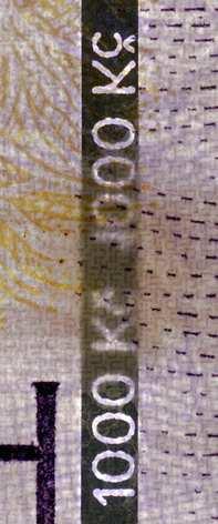 4 The new CZK 1000 banknote Windowed thread Windowed thread 1.