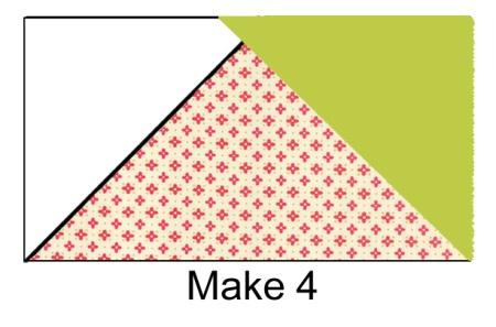measures 2 x 3 1/2 : Now repeat this process with your FOUR remaining
