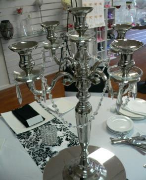 hanging crystal candelabra supplied with non drip taper