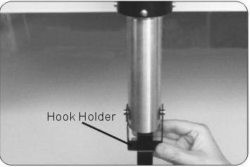 Install the Hook Holder on the Coin Tube Holder as right diagram.