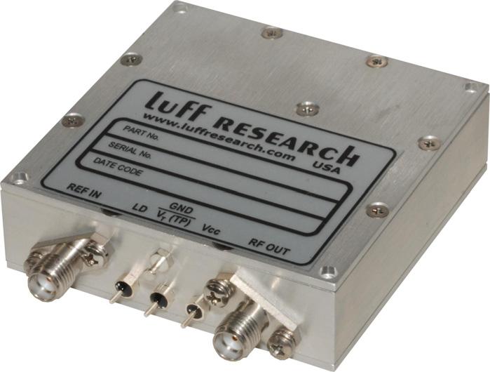 äìññ=êéëé~êåü= Model PLOD: Phase-Locked High-Q LC Oscillator (PLLCO) Features Output frequencies up to 750 MHz Good phase noise Internal or external reference frequency Small size (2.25" x 2.25" x 0.