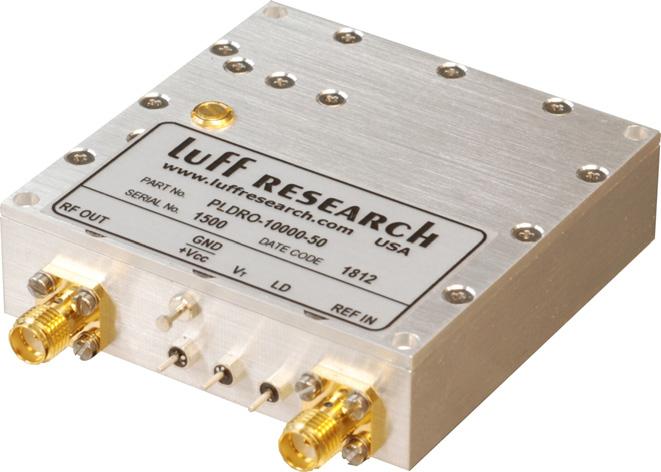 äìññ=êéëé~êåü= Model PLDRO: Phase-Locked Dielectric Resonator Oscillator Features Output frequencies from 8 to 25 GHz Reference Input - External 50-120 MHz, Internal TCXO or OCXO +5.