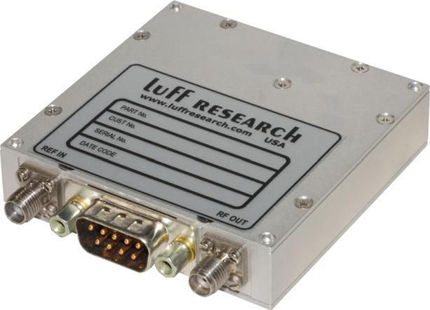 phase-locked loop frequency synthesizer designs. These are self contained system level components. These units offer excellent performance for many applications.