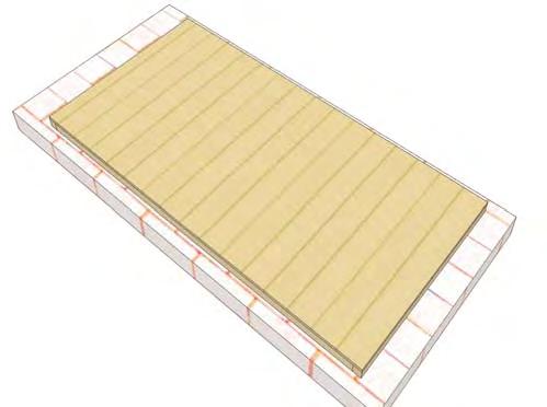 Lay on a flat level surface frame up. Position Side Wall Stud (D) tight between top and bottom framing and flush against siding. Attach with 1-2 1/2 screw per side.