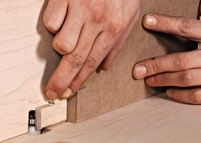 notch that prevents the tenon from catching on the edge