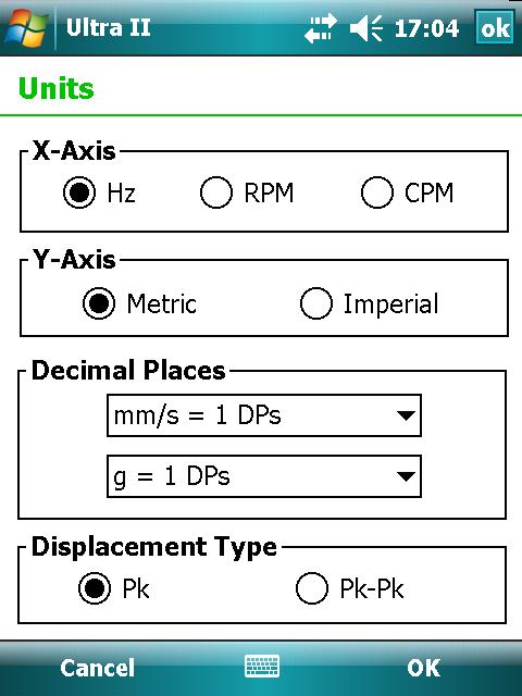 3 Next the user can choose the number of decimal places to be applied to whichever measurement system has