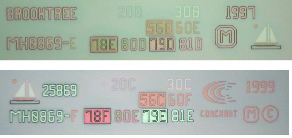 Die Markings Multiple revisions of same IC; however, company was purchased.