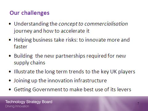 2011 saw the publication of our New strategy which sets out strategic direction for next 4 years and will see us focus further: Understanding the non-linear journey from concept to commercialisation