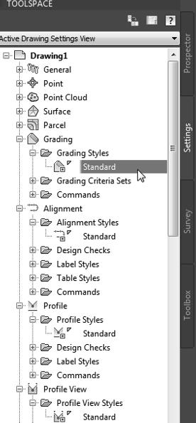 CIVIL 3D TEMPLATES 39 Command settings of which you ll learn more in this chapter. (The customization takes a new level when these are defined.