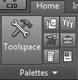 Some of these icons enable the display of Toolspace tabs, while others enable the display of specific palettes. Figure 1.5 Overview of a Civil 3D environment.