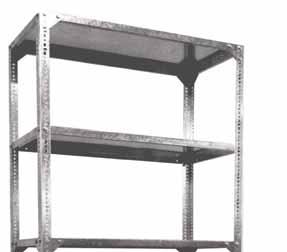 SLOTTED ANGLE SHELVING An ideal shelving system with an unlimited number of uses.