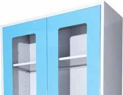EQUIPMENT STORAGE CABINET CABINET SIZE Customized sizes MATERIAL Pre-Galvanized steel COLORS Customized MODELS Solid Swing Doors Glass Swing Doors Glass and solid Doors