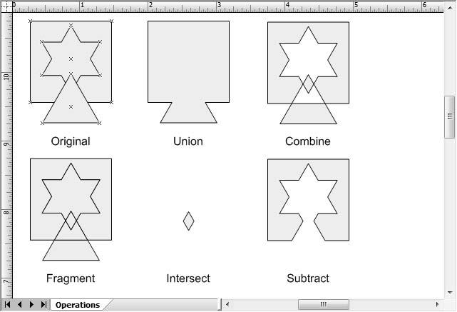 Chapter 8: Creating and Customizing Shapes 195 Figure 8-1: Visio helps you create new shapes by performing a number of operations on them.