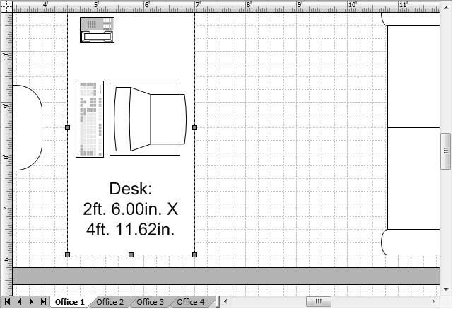 176 When you use a template to create a flowchart (or any other type of drawing with abstract shapes), Visio automatically sets the drawing scale to 1:1 (making the drawing actual size).