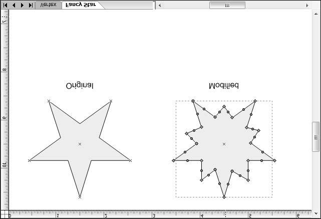 208 Vertex A Vertex B Vertex C Figure 8-9: The fivepointed star is a shape from Visio s Basic Shapes stencil.