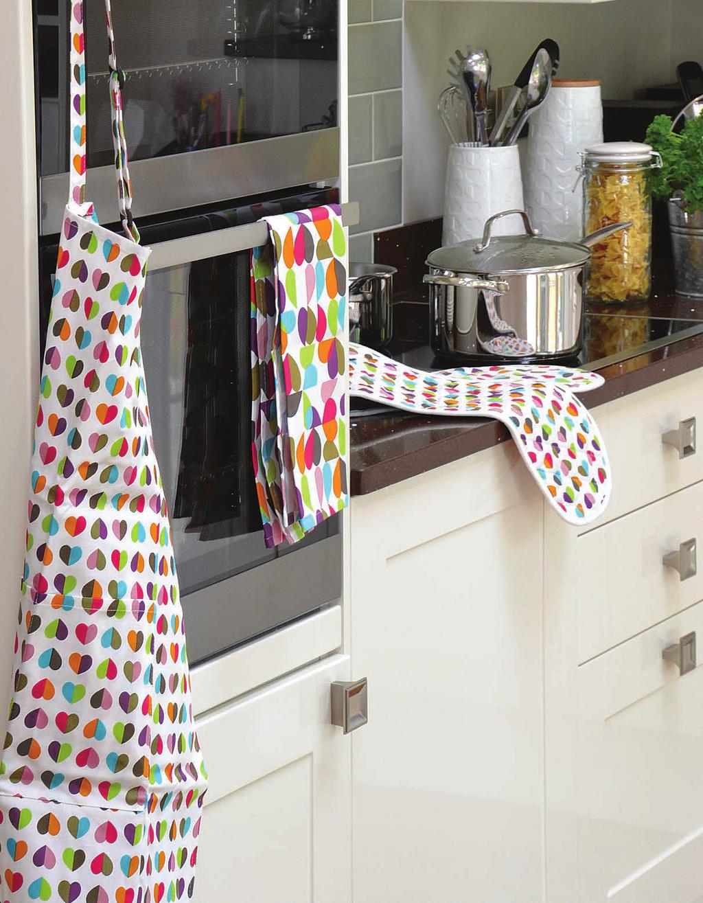 Confetti Brokenhearted & Blooming Lovely Textiles and tins Delightful prints to cheer any kitchen!