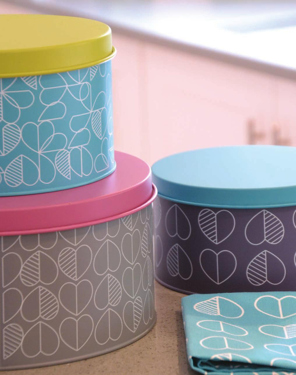 Confetti Outline Textiles and tins U rban style elegance with a pop of colour!