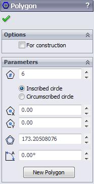 SOLIDWORKS 2015: A Power Guide > 2.37 2.79 2.80 Options By default, the For construction check box available in the Options rollout is cleared.