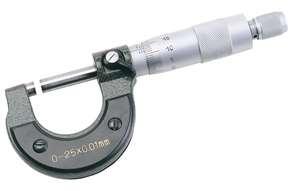 3.2.3 Metric Micrometer A Micrometer is a device incorporating a calibrated screw used widely for precise measurement of small distances in mechanical