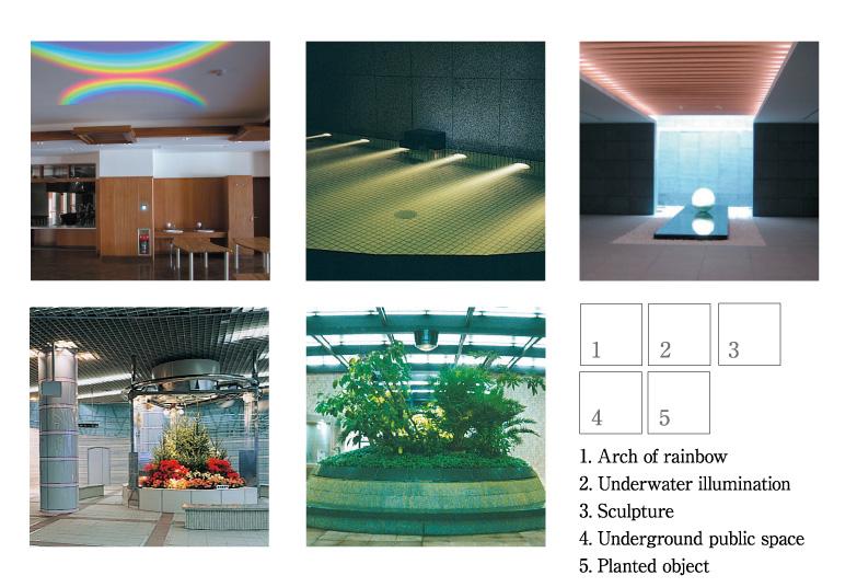 PUBLIC Friendly to the global environment, sunlight is best for lighting public spaces.