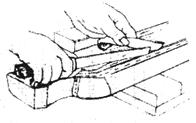 the cushion and staple in three places as shown in Figure A.