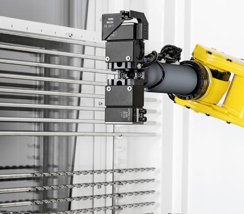 The 6-axis robot is design for a fully automatic assembly. It is freely programmable and provides maximum flexibility.