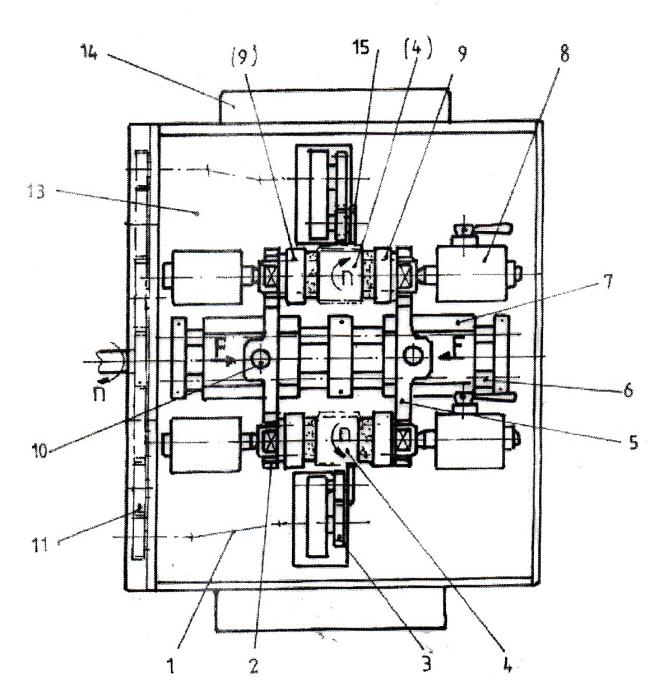 Fig.3 Schematic illustration of a gear pump pinion, whose flat surfaces are machining by superfinishing. Fig.