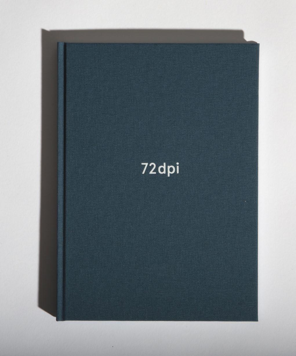 72dpi is the first book of the series and theoreatically investigates certain properties and aspects of images on the web, but reaches much further than that, all visual executions are based on it.