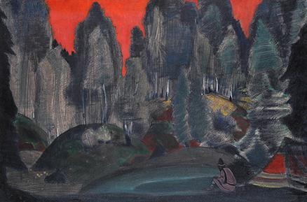 Lot 29: Nicholas Roerich, The Snow Maiden (Stage Design) Oil and