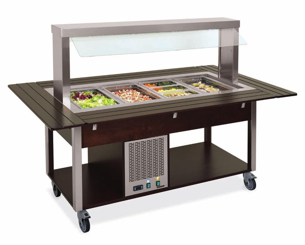 PRESENTATION OF HOT AND CHILLED BUFFET MOBILE COUNTERS A new range of buffet mobile counters with chilled, heated or mixed elements suitable
